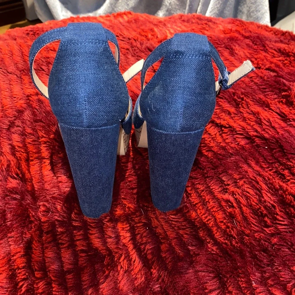 N By Nicole Miller Women Denim Heels - Picture 5 of 7